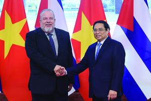 Thủ tướng Phạm Minh Chính chủ trì lễ đón Thủ tướng Cộng hòa Cuba Manuel Marrero Cruz thăm chính thức Việt Nam