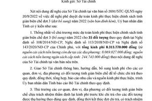 Hơn 8 tỷ đồng kinh phí thực hiện chính sách tinh giản biên chế đợt 3