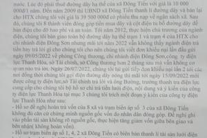 Công ty Điện lực cần xem xét lại việc hoàn trả vốn lưới điện hạ áp nông thôn cho HTX Triệu Xá 