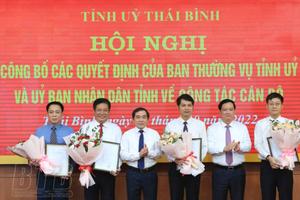 Thái Bình công bố các quyết định về công tác cán bộ