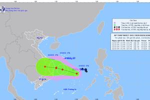 Áp thấp nhiệt đới có khả năng mạnh lên thành bão, hướng vào miền Trung
