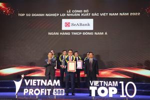 SeABank 5 lần liên tiếp lọt Top 50 doanh nghiệp có lợi nhuận xuất sắc Việt Nam năm 2022