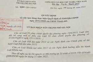 Hà Nội tạm ngưng quyết định điều chỉnh tên người sử dụng đất tại khu đô thị Thanh Hà