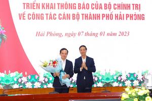 Hội nghị triển khai thông báo của Bộ Chính trị về công tác cán bộ thành phố Hải Phòng

