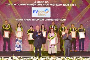 PVcomBank được vinh danh trong Top 500 doanh nghiệp lớn nhất Việt Nam năm 2022

