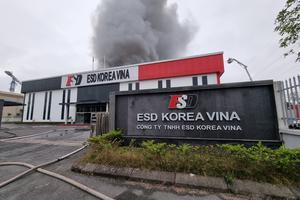 Bắc Ninh: Cháy lớn tại công ty sản xuất linh kiện điện tử