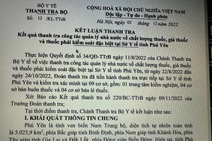 Tăng cường thanh tra, kiểm tra về quy chế chuyên môn dược tại Phú Yên