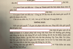 Hà Nội phục hồi giải quyết tố giác tội phạm trong GPMB dự án đề pô xe điện ở Bắc Từ Liêm 