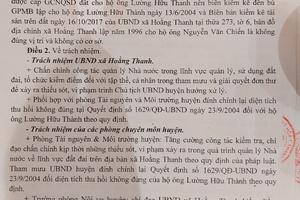 Khiếu nại của ông Nguyễn Văn Chiến liên quan đến Chủ tịch huyện Hoằng Hóa không có cơ sở