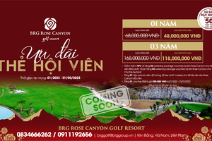 Ưu đãi hấp dẫn chưa từng có nhân dịp khai trương sân BRG Rose Canyon Golf Resort