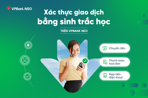 Khách hàng VPBank dùng vân tay, khuôn mặt xác thực giao dịch thay mã OTP