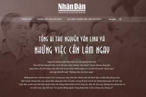 Báo Nhân dân ra mắt trang thông tin đặc biệt về Tổng Bí thư Nguyễn Văn Linh