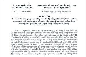 Cần Thơ: Rà soát các văn bản liên quan đến công tác phòng, chống tham nhũng