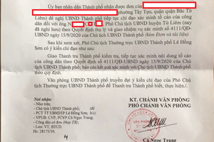 Tiếp tục giải quyết đơn tố cáo nguyên Phó Chủ tịch UBND huyện Từ Liêm 