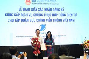 VNPT được cấp phép cung cấp dịch vụ chứng thực hợp đồng điện tử tại Việt Nam