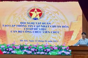 Thanh tra Chính phủ tập huấn cập nhật chuẩn hoá, cơ sở dữ liệu cán bộ, công chức