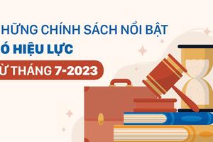 Một số chính sách mới của Chính phủ có hiệu lực từ tháng 7/2023