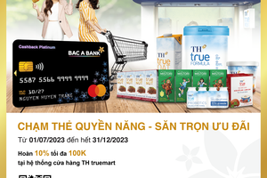 Chủ thẻ tín dụng Bac A Bank nhận ưu đãi đặc quyền tại TH truemart