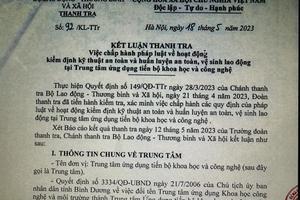 Trung tâm Ứng dụng tiến bộ khoa học và công nghệ chưa thực hiện nghiêm quy định pháp luật về an toàn, vệ sinh lao động