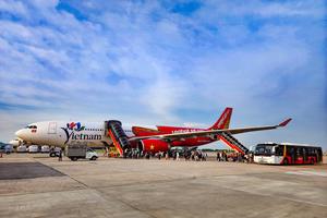 Vietjet đón tàu bay lớn cùng biểu tượng Du lịch Việt Nam