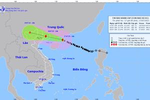 Bão số 1 đang di chuyển nhanh, cách Móng Cái, Quảng Ninh khoảng 400km