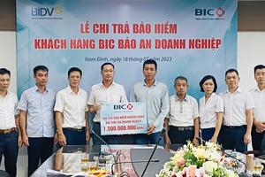 BIC chi trả 1,5 tỷ đồng bảo hiểm BIC Bảo An DN tại Nam Định