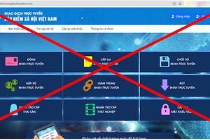 Cảnh báo trang web giả mạo Cổng dịch vụ công ngành BHXH Việt Nam