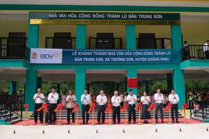 BIDV tặng nhà văn hoá cộng đồng tránh lũ tại Quảng Bình
