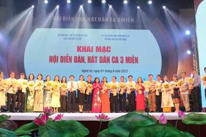 Hội diễn Đàn, Hát dân ca, quảng bá văn hóa 3 miền