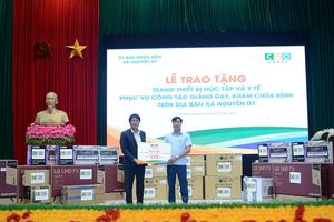 Tập đoàn CEO trao tặng trang thiết bị giáo dục, y tế trị giá 1 tỷ đồng cho xã Nguyễn Úy, Hà Nam