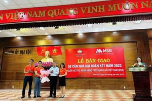 MSB bàn giao 100 căn nhà đại đoàn kết cho hộ nghèo 