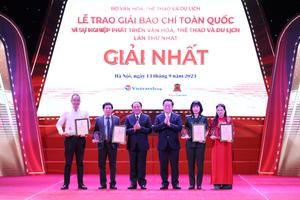 Trao Giải Báo chí "Vì sự nghiệp phát triển văn hóa, thể thao và du lịch"