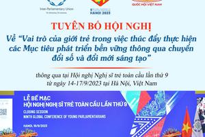 Tuyên bố Hội nghị Nghị sĩ trẻ toàn cầu lần thứ 9 tại Hà Nội