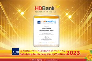 ADB vinh danh HDBank là Ngân hàng đối tác hàng đầu tại Việt Nam