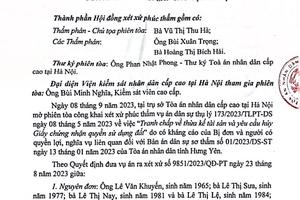 Vì sao ông Lê Văn Hiến đề nghị xem xét lại vụ việc theo thủ tục giám đốc thẩm?