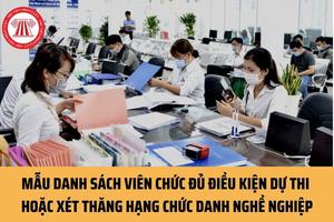 Sửa đổi tiêu chuẩn, điều kiện đăng ký xét thăng hạng chức danh nghề nghiệp