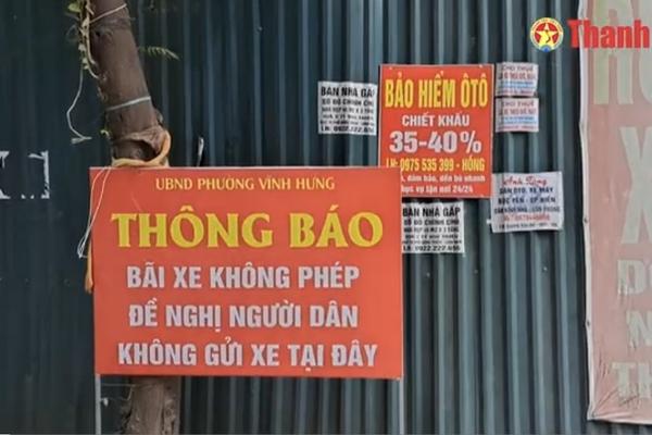 Hà Nội: Xuất hiện dấu hiệu bảo kê các bãi xe không phép tại quận Hoàng Mai