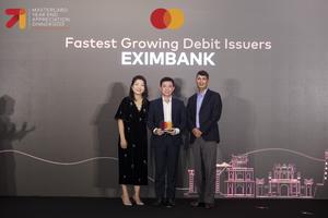 Eximbank đạt Giải thưởng "Fastest Growing Debit Issuers" từ Mastercard