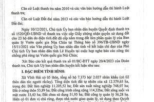 Tỉnh Ninh Thuận: 
Cần rà soát việc lập qui hoạch Vườn Quốc gia Núi Chúa
