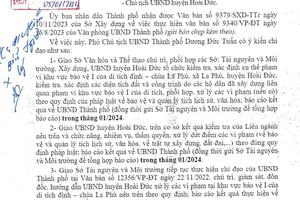 Báo cáo kết quả xử lý trong tháng 1/2024