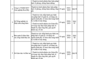 Năm 2024, Thanh tra tỉnh Kon Tum sẽ thanh tra những đơn vị nào?