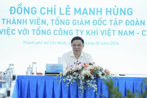 Chủ tịch HĐTV - Tổng Giám đốc Petrovietnam Lê Mạnh Hùng đến thăm và làm việc đầu năm tại PV GAS