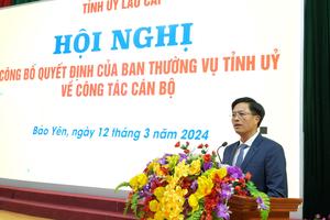 Ông Hoàng Quốc Bảo được điều động, chỉ định giữ chức Bí thư Huyện ủy Bảo Yên

