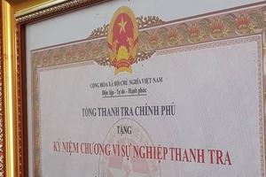 Thanh tra Chính phủ ban hành Thông tư quy định xét tặng Kỷ niệm chương