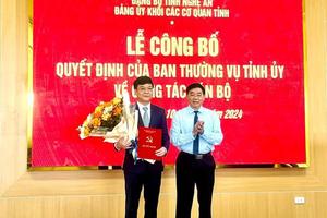 Bí thư Thị uỷ Thái Hoà giữ chức Bí thư Đảng uỷ Khối Các cơ quan tỉnh