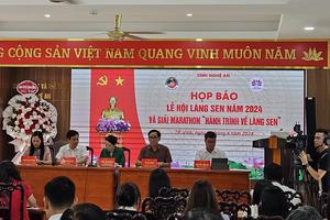 Nghệ An thông tin về Lễ hội Làng Sen 2024 và Giải Marathon “Hành trình về Làng Sen”