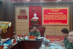 Thanh tra Bộ Công an kiểm tra tại Công an tỉnh Quảng Bình