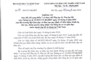 Điều kiện công nhận văn bằng do cơ sở giáo dục nước ngoài cấp