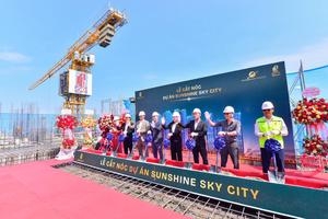 Tổ hợp căn hộ “chuẩn khách sạn ven sông Sài Gòn” - Sunshine Sky City cất nóc toà S4. 