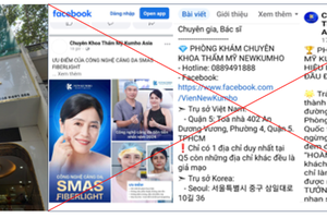 Thanh tra Sở Y tế TP Hồ Chí Minh phát hiện vi phạm tại cơ sở thẩm mỹ Kumoho Asia